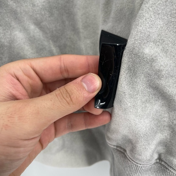 We11Done Men’s Unisex Reflective White Grey Logo Pullover Sweatshirt Size Medium - Picture 7 of 16